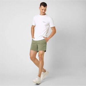 Bearbottom Men's Size XL 5.5" Inseam Olive Green Stretch Chino Preppy Shorts